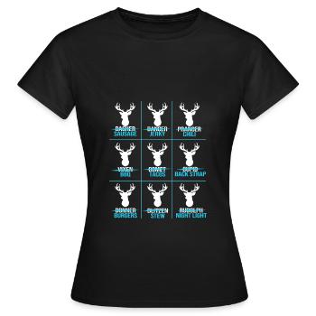 Jäger Jagen - Frauen T-Shirt - Schwarz - Vorne - AI Model Female 172 dark (172cm)