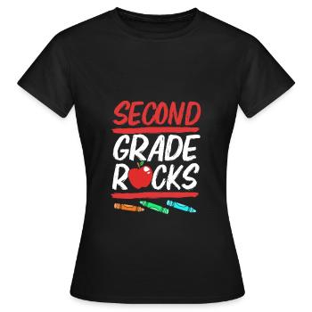 2e année - T-shirt Femme - noir - Devant - AI Model Female 172 dark (172cm)