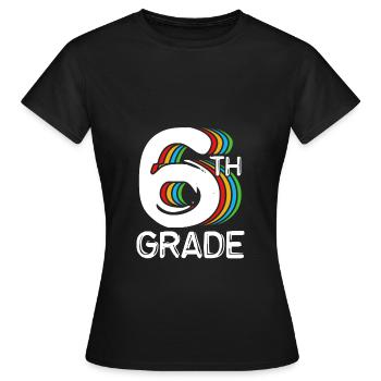 6th Grade - Women's T-Shirt - black - Front - AI Model Female 172 dark (172cm)