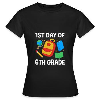 6th Grade - Women's T-Shirt - black - Front - AI Model Female 172 dark (172cm)