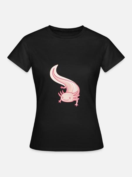 Axolotl - Dame-T-shirt - sort