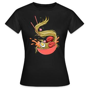 Délicieux Ramen - T-shirt Femme - noir - Devant - AI Model Female 172 dark (172cm)