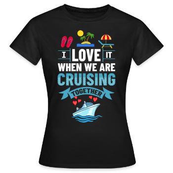 Croisière Croisière Croisière Croisière - T-shirt Femme - noir - Devant - AI Model Female 172 dark (172cm)