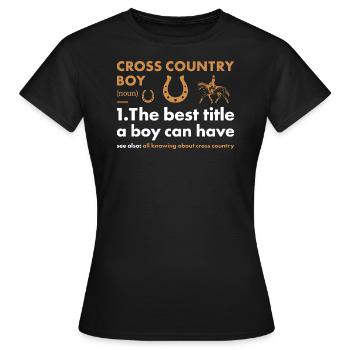 Rider Boy Definition Cross Country - Frauen T-Shirt - Schwarz - Vorne - AI Model Female 172 dark (172cm)