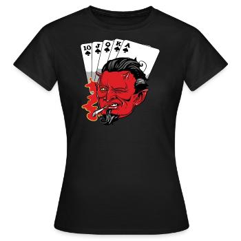 Poker Devil - T-shirt Femme - noir - Devant - AI Model Female 172 dark (172cm)