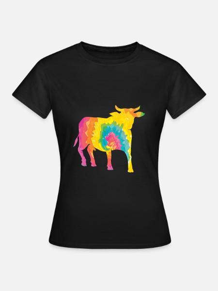 Büffel Rind Ochsen - Frauen T-Shirt - Schwarz