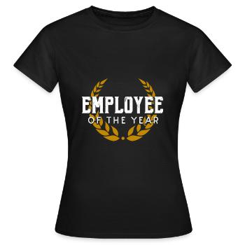 Mitarbeiter des Jahres Auszeichnung Geschenk Büro - Frauen T-Shirt - Schwarz - Vorne - AI Model Female 172 dark (172cm)