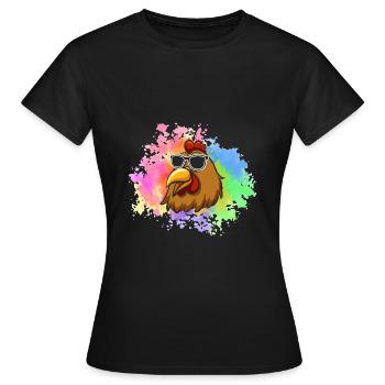 Poules Poule - T-shirt Femme - noir - Devant - AI Model Female 172 dark (172cm)