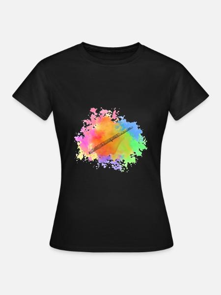 Flötist Querflöte - Frauen T-Shirt - Schwarz