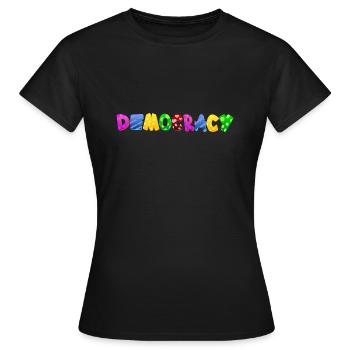 Stop AfD contre la droite, la démocratie, la diversité, la gauche - T-shirt Femme - noir - Devant - AI Model Female 172 dark (172cm)