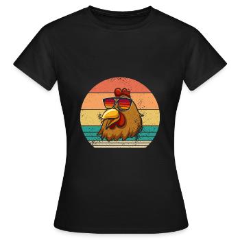 Poules Poule - T-shirt Femme - noir - Devant - AI Model Female 172 dark (172cm)