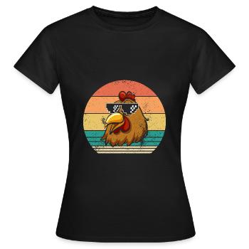 Poules Poule - T-shirt Femme - noir - Devant - AI Model Female 172 dark (172cm)