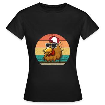 Poules Poule - T-shirt Femme - noir - Devant - AI Model Female 172 dark (172cm)