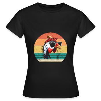 Chickens Rooster Guinea Fowl - Women's T-Shirt - black - Front - AI Model Female 172 dark (172cm)