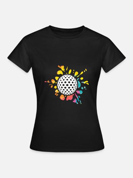 Golfspieler Golf - Frauen T-Shirt - Schwarz