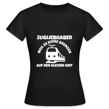 Model Railroad Model Train Train Railroad Railroad Railroad Railroad Model Train Model Train Model T - Women's T-Shirt - black - Front - AI Model Female 172 dark (172cm)
