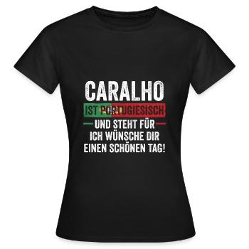 Portuguese Portugal - Women's T-Shirt - black - Front - AI Model Female 172 dark (172cm)