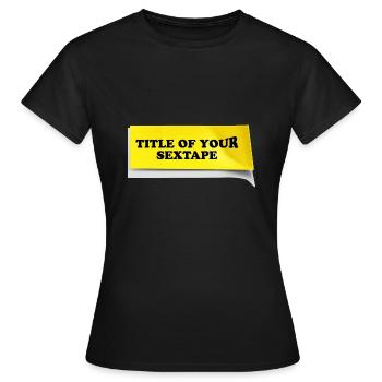 Titre de votre design post-it de sextape - T-shirt Femme - noir - Devant - AI Model Female 172 dark (172cm)