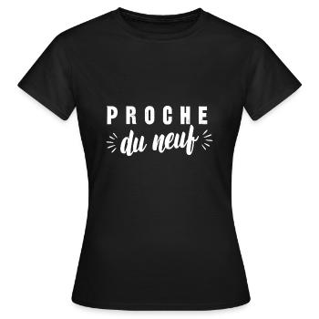 proche du neuf - T-shirt Femme - noir - Devant - AI Model Female 172 dark (172cm)