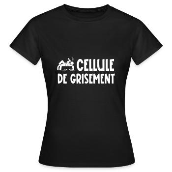 cellule de grisement - T-shirt Femme - noir - Devant - AI Model Female 172 dark (172cm)