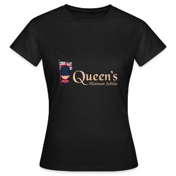 Jubilé de platine de la monarchie britannique 70e année - T-shirt Femme - noir - Devant - AI Model Female 172 dark (172cm)