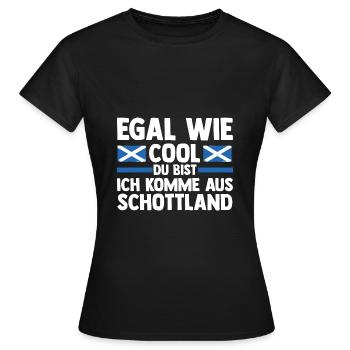 Ecossais Ecosse Ecosse Ecosse - T-shirt Femme - noir - Devant - AI Model Female 172 dark (172cm)