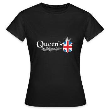 Jubilé de platine de la monarchie britannique 70e année - T-shirt Femme - noir - Devant - AI Model Female 172 dark (172cm)