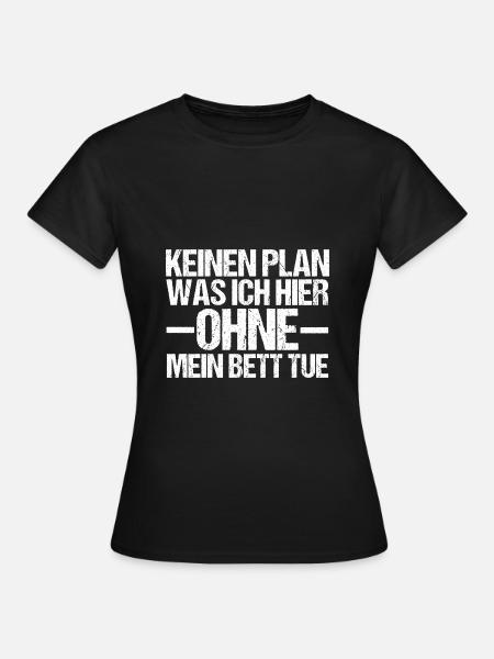 Lève-tard Shlafen paresseux - T-shirt Femme - noir