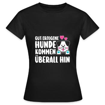 Chien Propriétaire de chien Propriétaire de chien Dresseur de chiens Chiens - T-shirt Femme - noir - Devant - AI Model Female 172 dark (172cm)