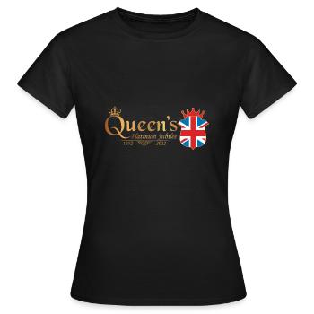 Jubilé de platine de la monarchie britannique 70e année - T-shirt Femme - noir - Devant - AI Model Female 172 dark (172cm)