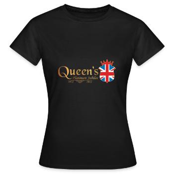 Jubilé de platine de la monarchie britannique 70e année - T-shirt Femme - noir - Devant - AI Model Female 172 dark (172cm)