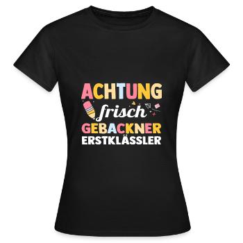 Kindergarten graduates school start school child enrollment - Women's T-Shirt - black - Front - AI Model Female 172 dark (172cm)