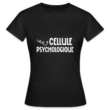 cellule psychologique - T-shirt Femme - noir - Devant - AI Model Female 172 dark (172cm)
