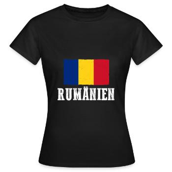 Romanians Romania - Women's T-Shirt - black - Front - AI Model Female 172 dark (172cm)