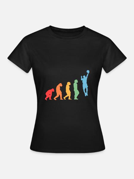 Basketballspieler Evolution Basketball - Frauen T-Shirt - Schwarz