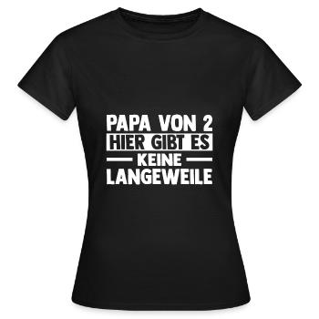 Dad of 2 children - Women's T-Shirt - black - Front - AI Model Female 172 dark (172cm)