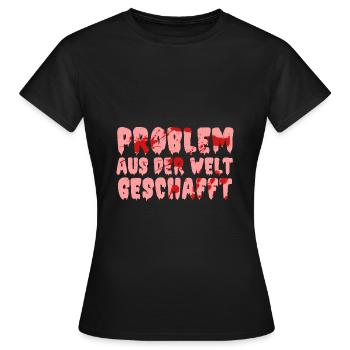 Costume d’Halloween Taché de Sang - T-shirt Femme - noir - Devant - AI Model Female 172 dark (172cm)