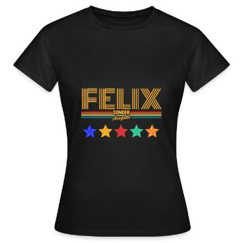 Felix - Frauen T-Shirt - Schwarz - Vorne - AI Model Female 172 dark (172cm)