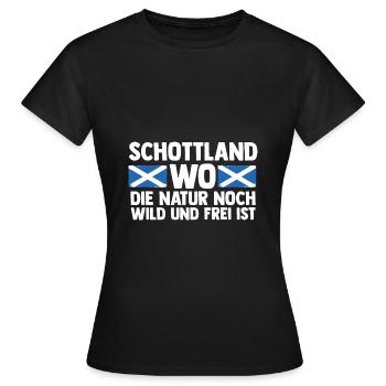 Ecossais Ecosse Ecosse Ecosse - T-shirt Femme - noir - Devant - AI Model Female 172 dark (172cm)