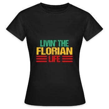 Florian - Frauen T-Shirt - Schwarz - Vorne - AI Model Female 172 dark (172cm)