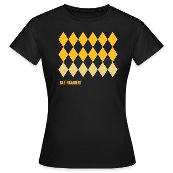 Kleinkariert - Frauen T-Shirt - Schwarz - Vorne - AI Model Female 172 dark (172cm)