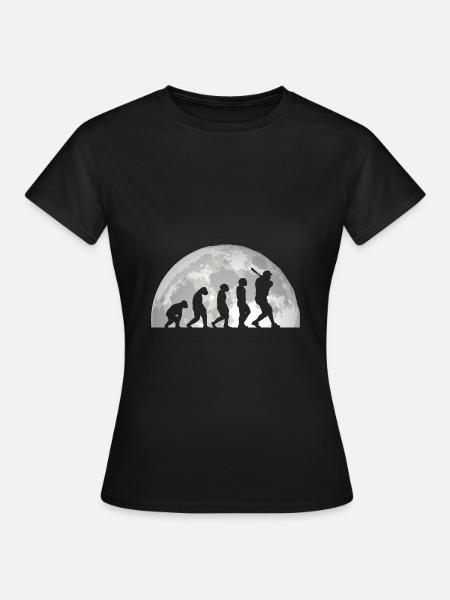 Baseballspieler Evolution Baseball - Frauen T-Shirt - Schwarz
