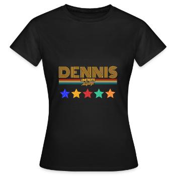 Dennis - Frauen T-Shirt - Schwarz - Vorne - AI Model Female 172 dark (172cm)