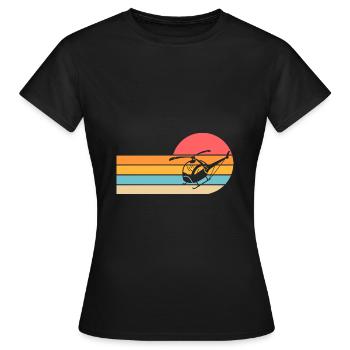 Pilote Hélicoptère Hélicoptère - T-shirt Femme - noir - Devant - AI Model Female 172 dark (172cm)