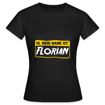 Florian - Frauen T-Shirt - Schwarz - Vorne - AI Model Female 172 dark (172cm)