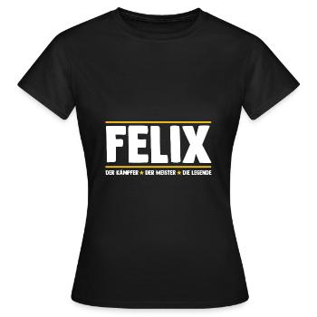 Felix - Frauen T-Shirt - Schwarz - Vorne - AI Model Female 172 dark (172cm)