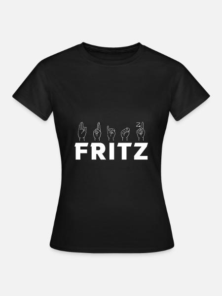 Gebärdensprache Fritz - Frauen T-Shirt - Schwarz