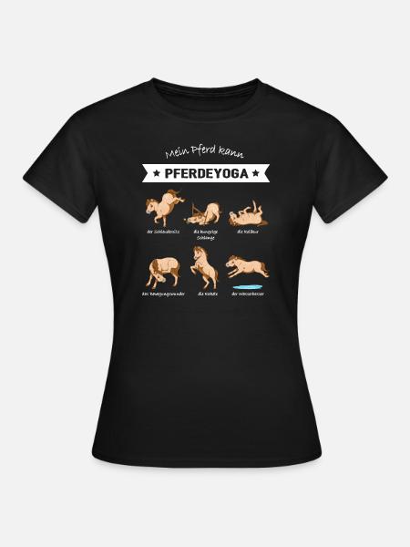 Pferdeyoga - Frauen T-Shirt - Schwarz