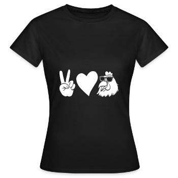 Poules Poule - T-shirt Femme - noir - Devant - AI Model Female 172 dark (172cm)