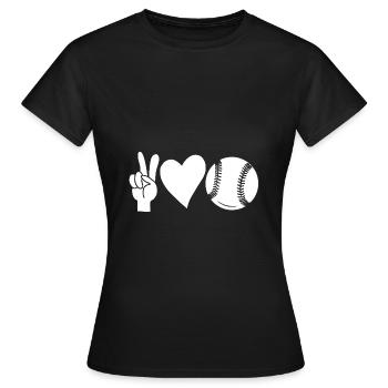 Baseballspieler Baseball - Frauen T-Shirt - Schwarz - Vorne - AI Model Female 172 dark (172cm)